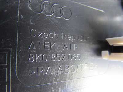 Audi OEM A4 B8 Dash Fuse Box Side End Cover Panel, Left 8K0857085 2009 2010 20114
